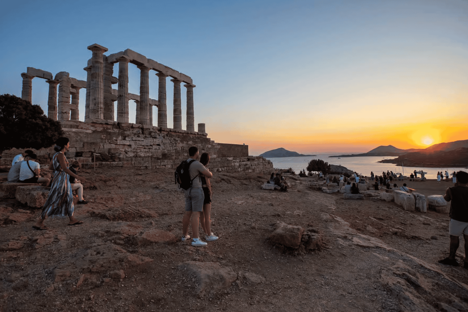 Z Aten: Wycieczka o zachodzie słońca na przylądek Sounion