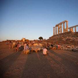 Ateny: Wycieczka o zachodzie słońca na przylądek Sounion i do świątyni Posejdona
