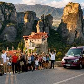Ateny: Meteora DayTrip po angielsku/hiszpańsku i majestatyczny zachód słońca