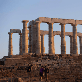 Z Aten: Wycieczka o zachodzie słońca na przylądek Sounion