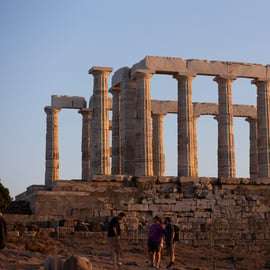 Ateny: Wycieczka o zachodzie słońca na przylądek Sounion i do świątyni Posejdona