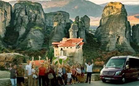 Ateny: Meteora DayTrip po angielsku/hiszpańsku i majestatyczny zachód słońca