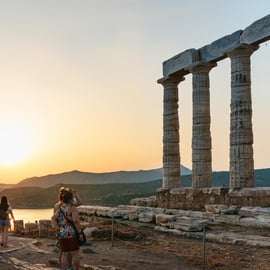 Ateny: Odkryj przylądek Sounion i świątynię Posejdona o zachodzie słońca