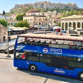 Ateny, Pireus i linia brzegowa: Niebieski autobus hop-on hop-off