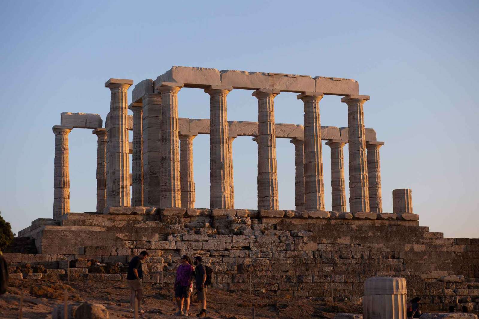 Ateny: Wycieczka o zachodzie słońca na przylądek Sounion i do świątyni Posejdona