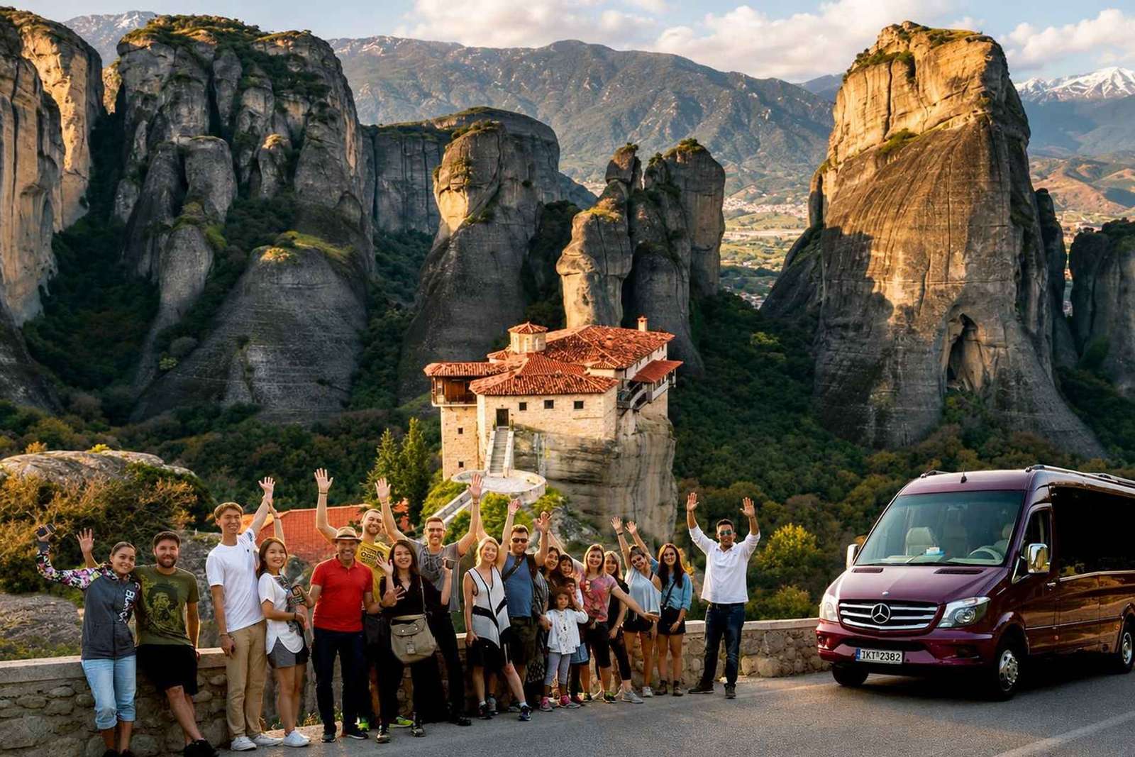 Ateny: Meteora DayTrip po angielsku/hiszpańsku i majestatyczny zachód słońca