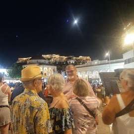 Panoramiczna wycieczka po Atenach nocą otwartym autobusem piętrowym